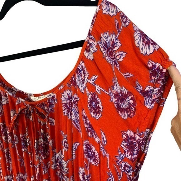 K. JORDAN Red Floral Ruffle‎ Mini Dress - Picture 3 of 8